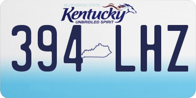 KY license plate 394LHZ