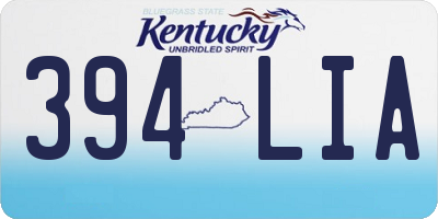 KY license plate 394LIA