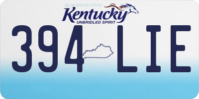 KY license plate 394LIE