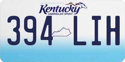 KY license plate 394LIH
