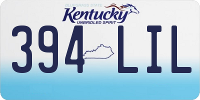KY license plate 394LIL