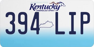 KY license plate 394LIP