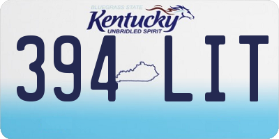 KY license plate 394LIT