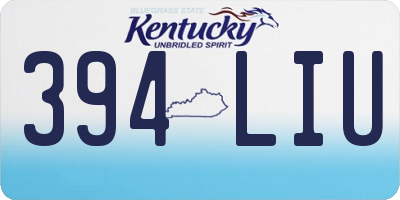 KY license plate 394LIU