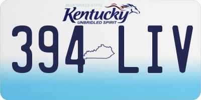 KY license plate 394LIV