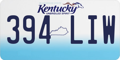 KY license plate 394LIW