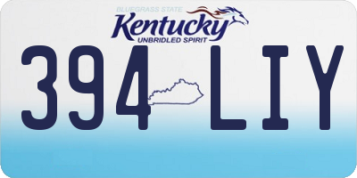 KY license plate 394LIY