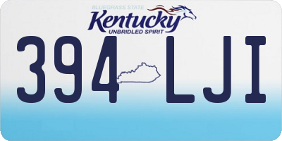 KY license plate 394LJI