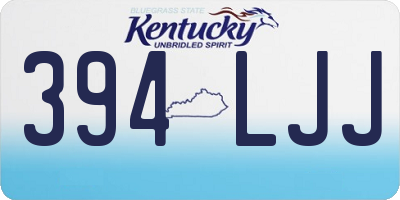 KY license plate 394LJJ
