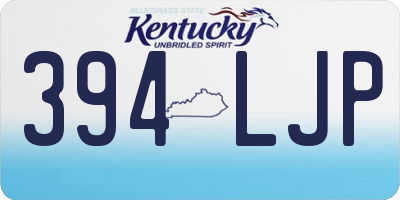 KY license plate 394LJP
