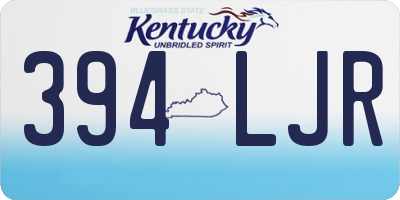 KY license plate 394LJR