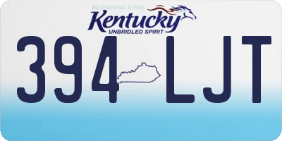 KY license plate 394LJT