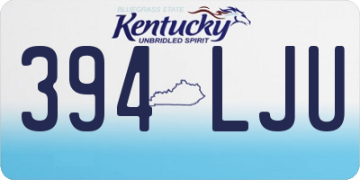 KY license plate 394LJU