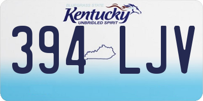 KY license plate 394LJV