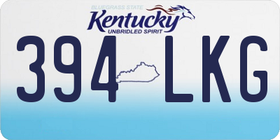KY license plate 394LKG