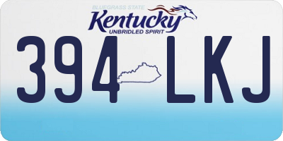 KY license plate 394LKJ