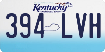 KY license plate 394LVH