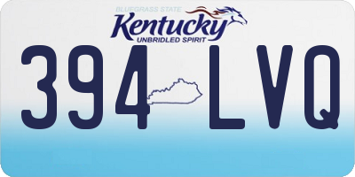 KY license plate 394LVQ