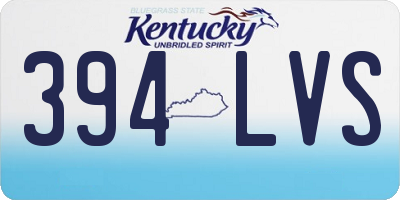 KY license plate 394LVS