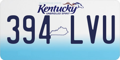 KY license plate 394LVU