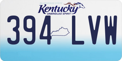 KY license plate 394LVW