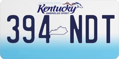 KY license plate 394NDT