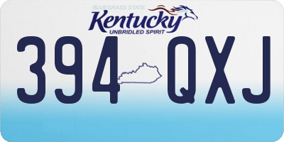KY license plate 394QXJ