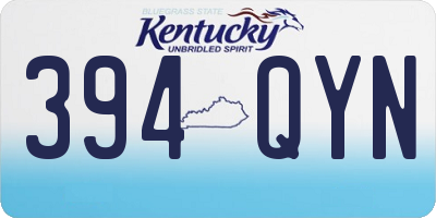 KY license plate 394QYN