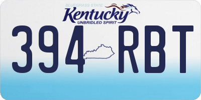 KY license plate 394RBT