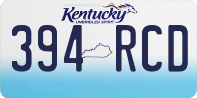 KY license plate 394RCD