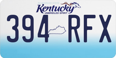KY license plate 394RFX