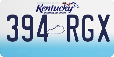 KY license plate 394RGX