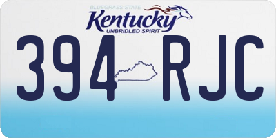 KY license plate 394RJC