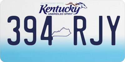 KY license plate 394RJY
