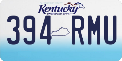 KY license plate 394RMU