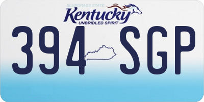 KY license plate 394SGP