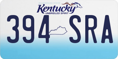 KY license plate 394SRA
