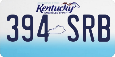 KY license plate 394SRB