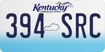 KY license plate 394SRC