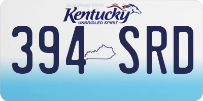 KY license plate 394SRD