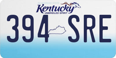 KY license plate 394SRE
