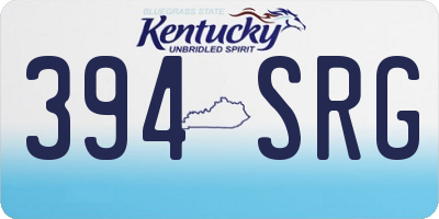 KY license plate 394SRG