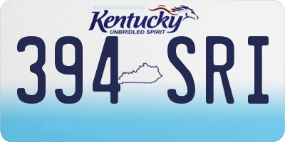 KY license plate 394SRI