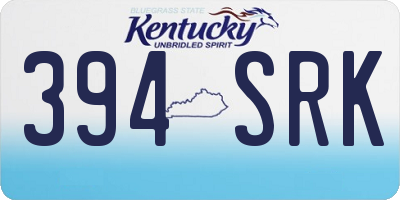 KY license plate 394SRK