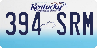 KY license plate 394SRM
