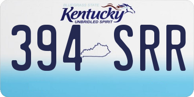 KY license plate 394SRR