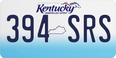 KY license plate 394SRS