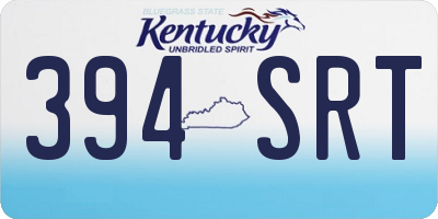 KY license plate 394SRT