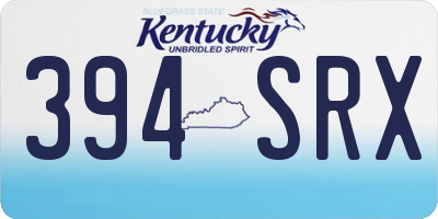 KY license plate 394SRX