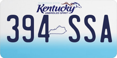 KY license plate 394SSA